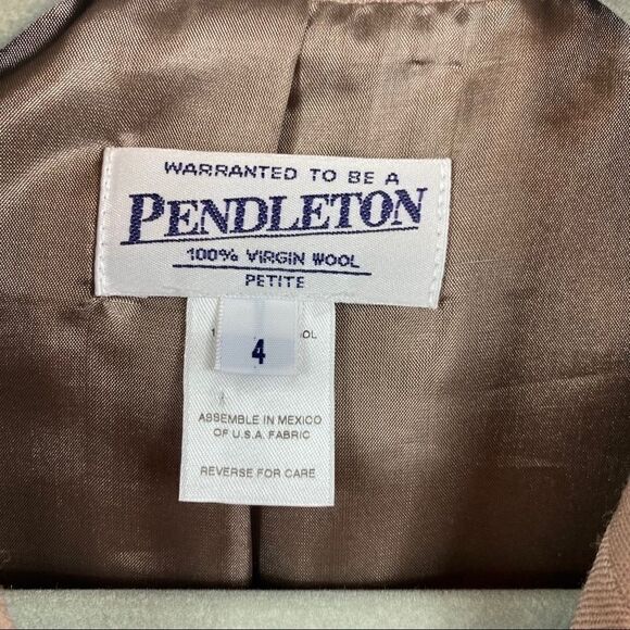 Vintage Pendleton Tan Beige Wool Blazer - Picture 3 of 5